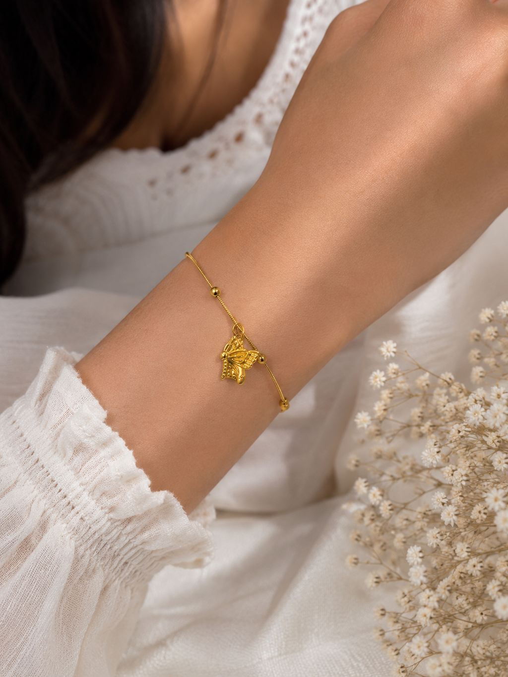 Butterfly Charm Adjustable Bracelet