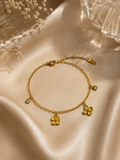 Floral Charm Adjustable Bracelet